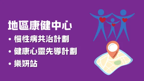 地區康健中心｜慢性病共治計劃、健康心靈先導計劃、樂妍站