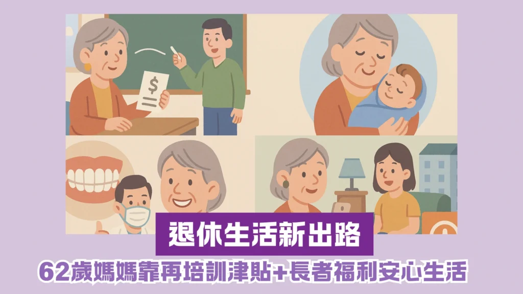 退休生活新出路|62歲媽媽靠再培訓津貼+長者福利 實現安心生活