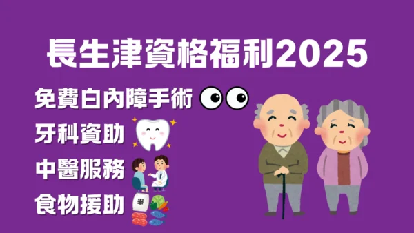 長生津資源全攻略｜你有資格申請其他免費津助嗎？白內障手術、中醫、牙科、食物援助一文看清！